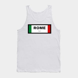 Rome City in Italian Flag Tank Top